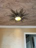 A Phenomenal Nickel Finish Metal Sunburst Design Ceiling Mount Light Fixture - Entryway