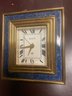 Gucci Blue Lapis Desk Clock 8 Day  Swiss Made 4 Inch X 4 Inch