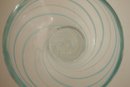 Circular Hand Blown Glass Bowl Signed & Dated