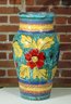 Large Italian Pottery Hand Painted Floor Vase