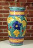 Large Italian Pottery Hand Painted Floor Vase