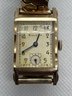 Fine Vintage 1940s Men's BULOVA TANK STYLE WATCH- 10k Gold Filled In Excellent Condition