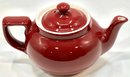 Vintage Burgundy Ceramic Teapot