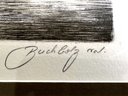 Max Buchholz (1878 To 1942 Poland) Etching 'Berlin Brandenberger Tor'  Of Brandenberg Gate, Signed