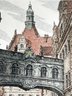 Vintage Hand-Colored Etching 'Dresden Residenzschloss' (Dresden Royal Castle), Signed