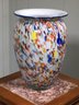 Fantastic Very Large Murano Style Art Glass Vase - Excellent Condition - Amazing Colors - Gorgeous Piece !
