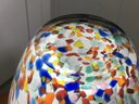 Fantastic Very Large Murano Style Art Glass Vase - Excellent Condition - Amazing Colors - Gorgeous Piece !