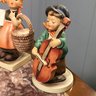 Group Lot Of Four Vintage Hummel Figurines - Medatation - Auf Wiedersehen - March Winds - Sweet Music