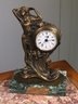 Fabulous Bronze Clock On Marble Base - Figural Nude - From Russia With Love - 3/31/2000 - Very Heavy - Wow !