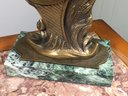Fabulous Bronze Clock On Marble Base - Figural Nude - From Russia With Love - 3/31/2000 - Very Heavy - Wow !