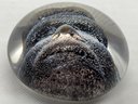 Fantastic Signed CHRIS BELLEAU  Art Glass Paperweight With 3-dimensional Face