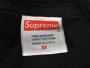 Two Black SUPREME T Shirts - Fear Of A Black Planet - Size L And Supreme Octopus Size M - Nice Condition
