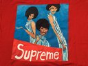 Fabulous Red SUPREME T Shirt With The Supremes Size M - Worn Very Little - Minimal Wear - Great Shirt !