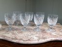 Fabulous Set Of Seven (7) Vintage WATERFORD Cut Crystal Water / Wine Glasses - Very Pretty Set - WOW !