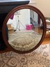Antique Oval Mirror & Side Table
