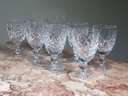 Fabulous Set Of Eight (8) Vintage WATERFORD Cut Crystal Water / Wine Glasses - Very Pretty Set - WOW !