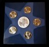 2008 United States Mint Uncirculated Dollars 6 Coin Set With 1 Oz. Silver Eagle