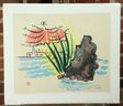 Vintage Expressionist Chinese Watercolor Painting By Doris Carter #2
