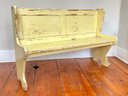 An Antique Painted Pine Petit Church Pew, Can Be Used As Settle, Or Bench