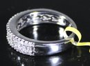 Another Fancy Tiny Diamond Baguette Stone Sterling Silver Band Ring Size 6