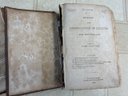 Two 18th C Books W/ Death & Marriage Notices Pasted Over The Pages