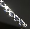 Fine Sterling Silver Blue Gemstone Bracelet Slide Closure 10' Long