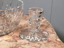 Fabulous Vintage WATERFORD Cut Crystal Fruit Bowl And Candle Holders - Beautiful Pieces - Very Nice !