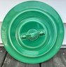 MCM Homer Laughlin  Harlequin Green Covered Casserole Dish 9' X 3'
