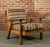 Mid Century Brandt Ranch Oak Cabin Chic Lounge Chair