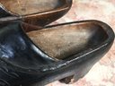 Incredible Antique Clogs From Holland VERY OLD PAIR Circa 1800-1840 - Wood & Leather - Great Patina !