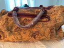 Beautiful Tapestry & Leather Travel Bag NEW - North Style