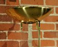 Vintage Mid Century Modern Brass & Glass Torchiere Torch Floor Lamp