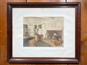 An Antique Hand Tinted Photograph Signed Fred Thompson 'Fireside Fancy Work'