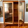 Italian Provincial Book Case With Glass Doors 36' X 13' X 47'