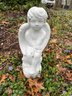 Painted Concrete Angel Statue, Yard Decor.  18' Tall