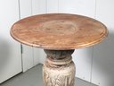 Fabulous Antique Carved Wood Side Table - AMAZING LOOK ! - Great Size / Form - Fantastic Patina - 16' X 24'