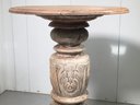 Fabulous Antique Carved Wood Side Table - AMAZING LOOK ! - Great Size / Form - Fantastic Patina - 16' X 24'