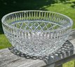 Vintage Waterford Crystal Diamond Faceted Bowl 8' W X 3.5' H