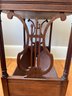 Vintage English Style Lyre Detail End Table