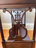 Vintage English Style Lyre Detail End Table