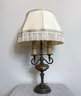 Cloissonne Tri Pillar Table Lamp With Tassle Shade