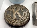 Collection Of Vintage Military, Masonic  And Advertising Paperweights