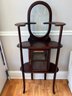 Antique Art Nouveau Vanity With Original Glass - In Need Of TLC