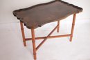 Butlers Brown Leather & Wood Serving Tray / Side Table. Living The Dream!