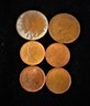 2 Canadian Large Pennies, 4 Canadian Small Pennies