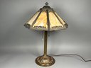 Antique Bradley & Hubbard Caramel Slag Glass Lamp