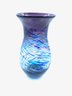 Intriguing Purple & Blue Chaotic End Of Days Patterned Vase