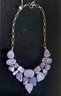 Amethyst Druzy Necklace And Matching Bracelet