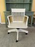 Pottery Barn Swivel Desk Chair In Antique White