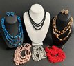 Vintage Lot Of 6 Necklaces 2 With Matching Earrings ( READ FOR DESCRIPTION)